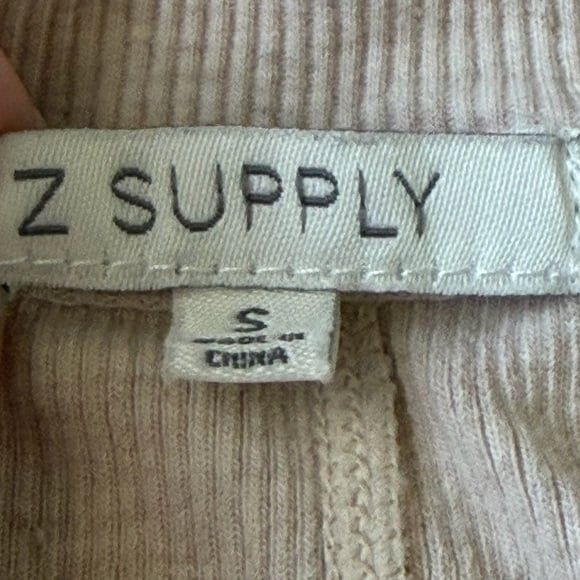 Z SUPPLY Beige Sirena Ribbed Fitted Tank Top Womens Size S Casual Staple Boho - Picture 5 of 7